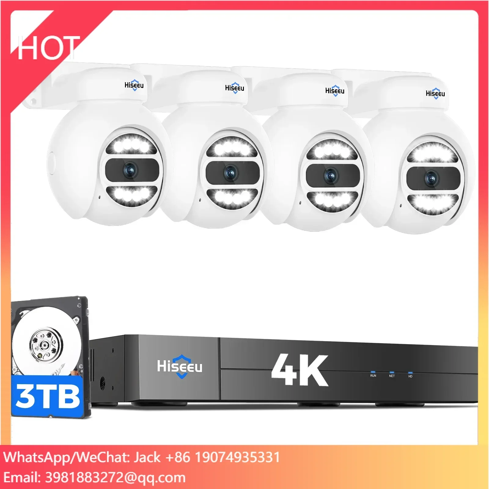 Home Security Nvr - Hiseeu Automatic Tracking 5mp Poe Nvr