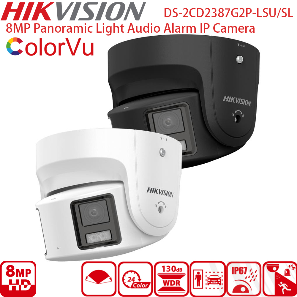 Ip Camera Outdoor 4K - Hikvision Panoramic ColorVu IP Camera 8MP
