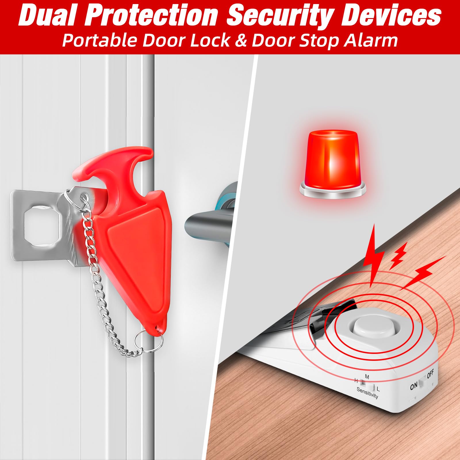 Portable Door Stop Alarm Trave - огляд і ціна Home Security Installation