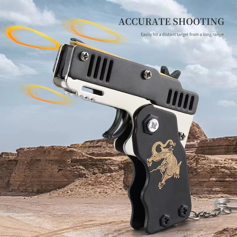 Mini Rubber Band Gun Keychain  - огляд і ціна Home Security Gun