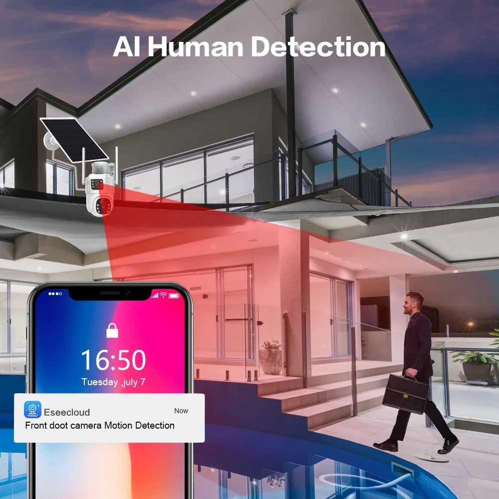 4K 8MP Dual Lens Wifi Solar CC - огляд і ціна Home Security Nvr