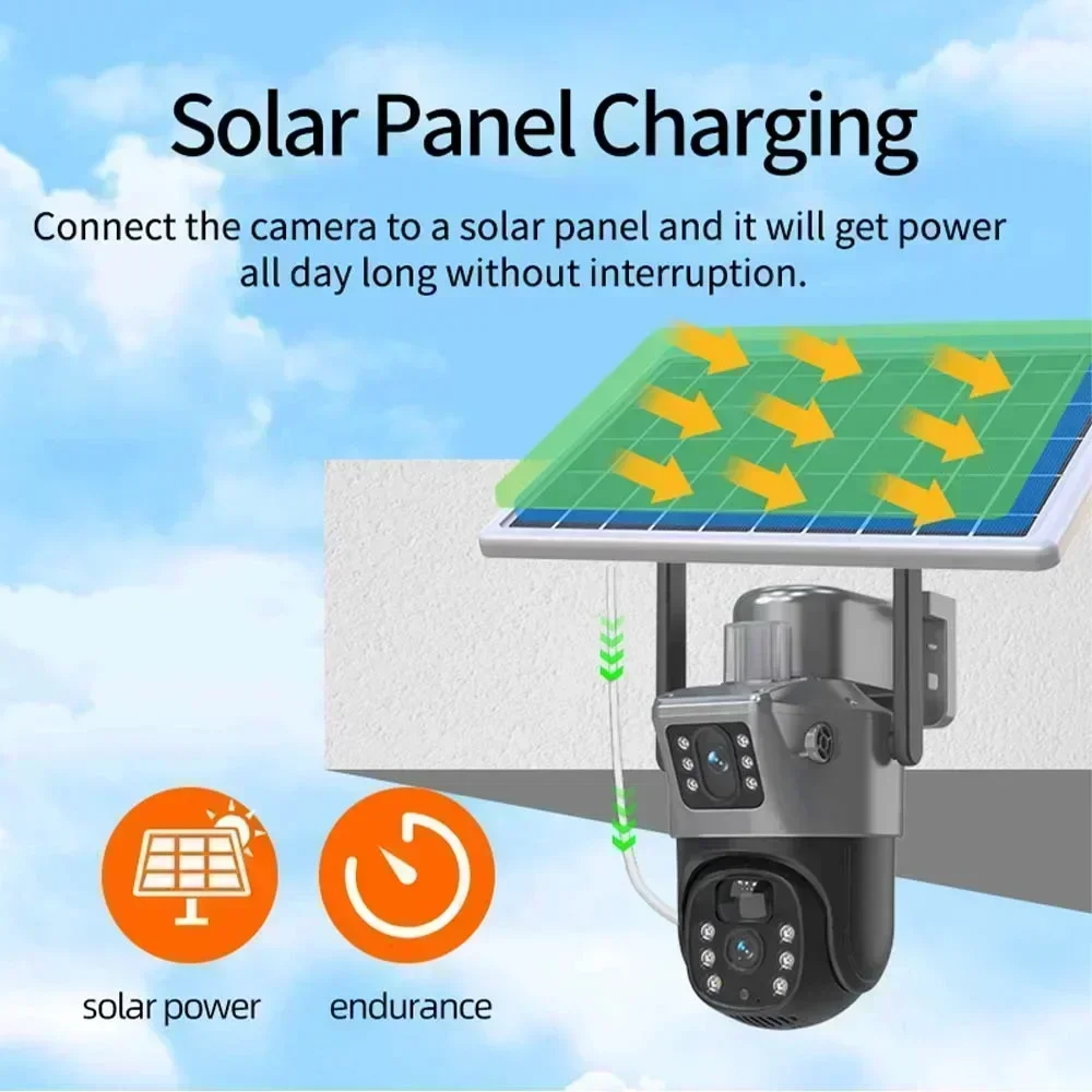 Solar Powered 4K 8MP Surveilla - огляд і ціна Ip Camera Outdoor 4K
