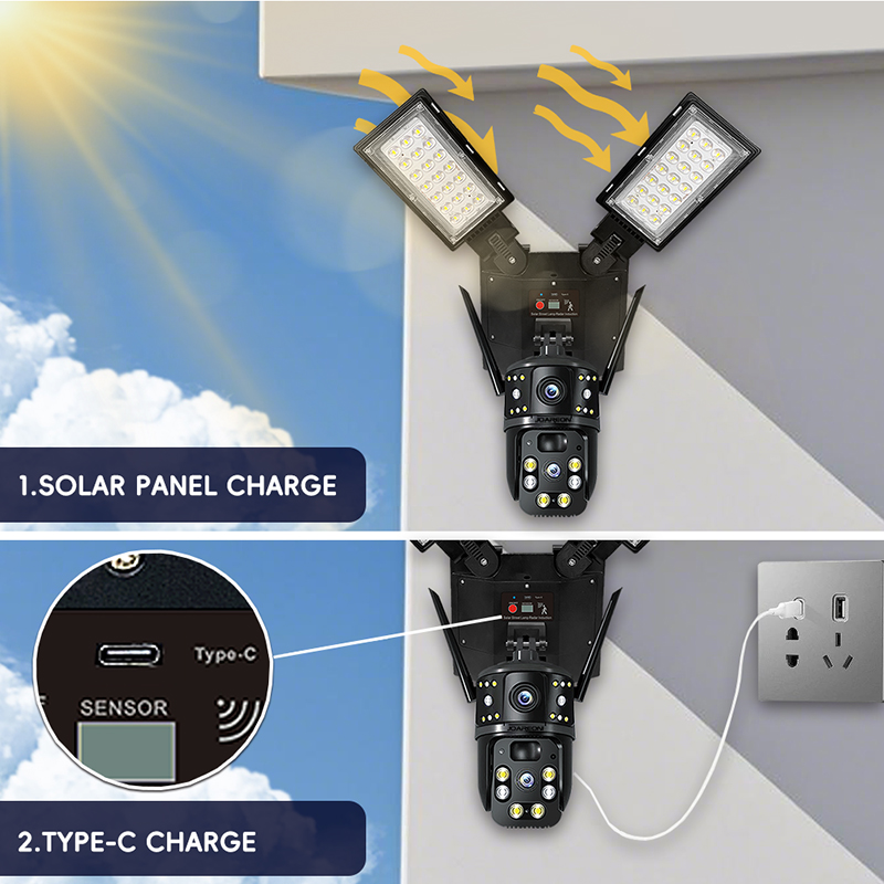 Outdoor 4G WiFi Solar PTZ Secu - огляд і ціна Solar Security Light