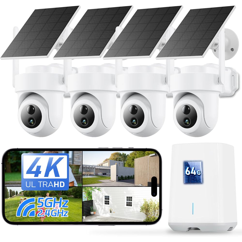 8MP 4K Solar Camera System 4-C - огляд і ціна Home Security And Camera Systems