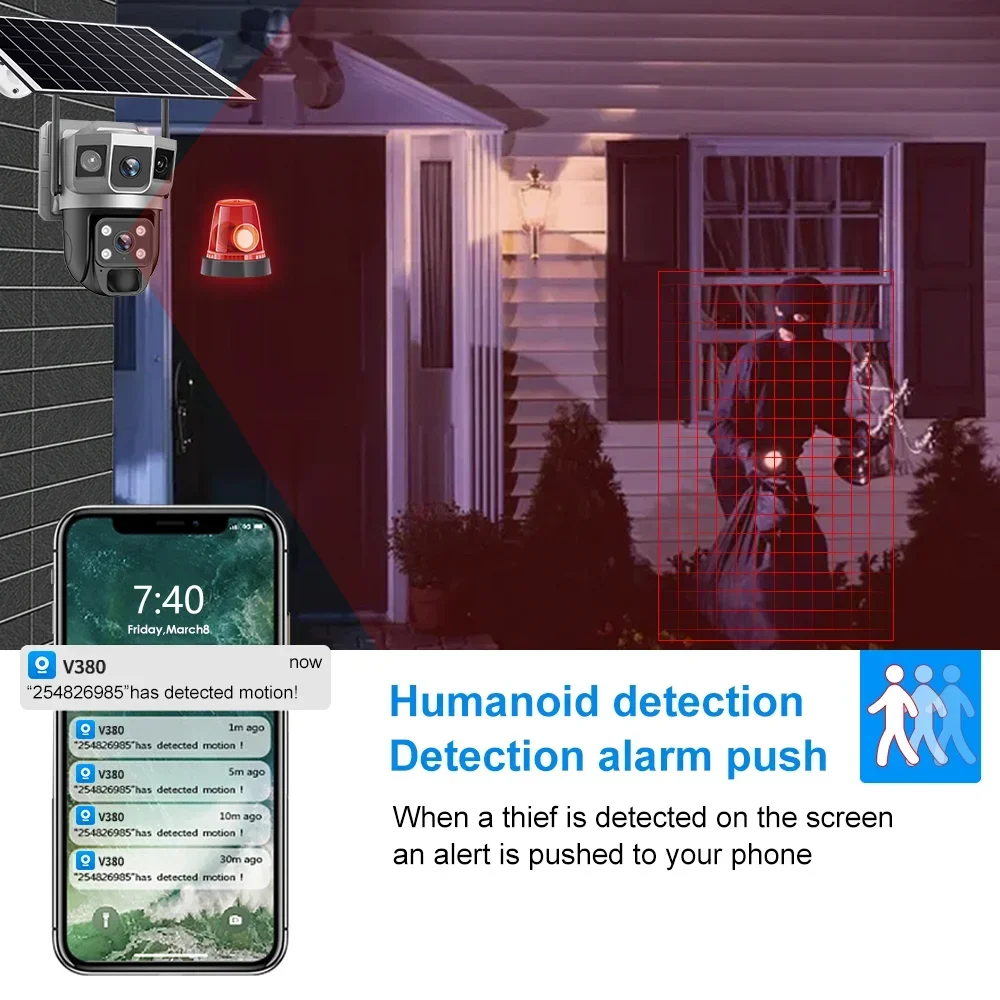 V380 4K 3 Screens 4G Camera So - огляд і ціна Home Security Installation