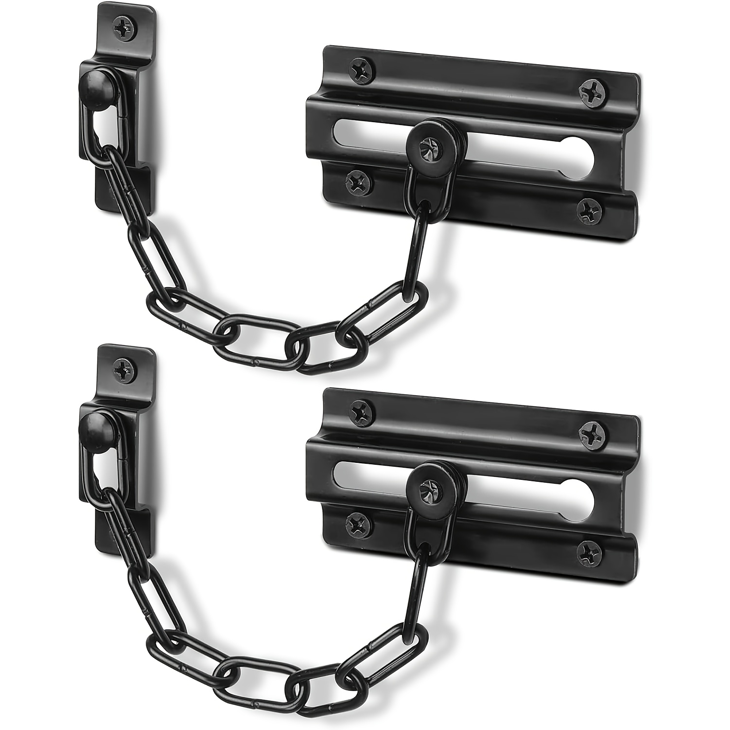 2 Pack Door Chain Lock Black,  - огляд і ціна Door Chain Guard