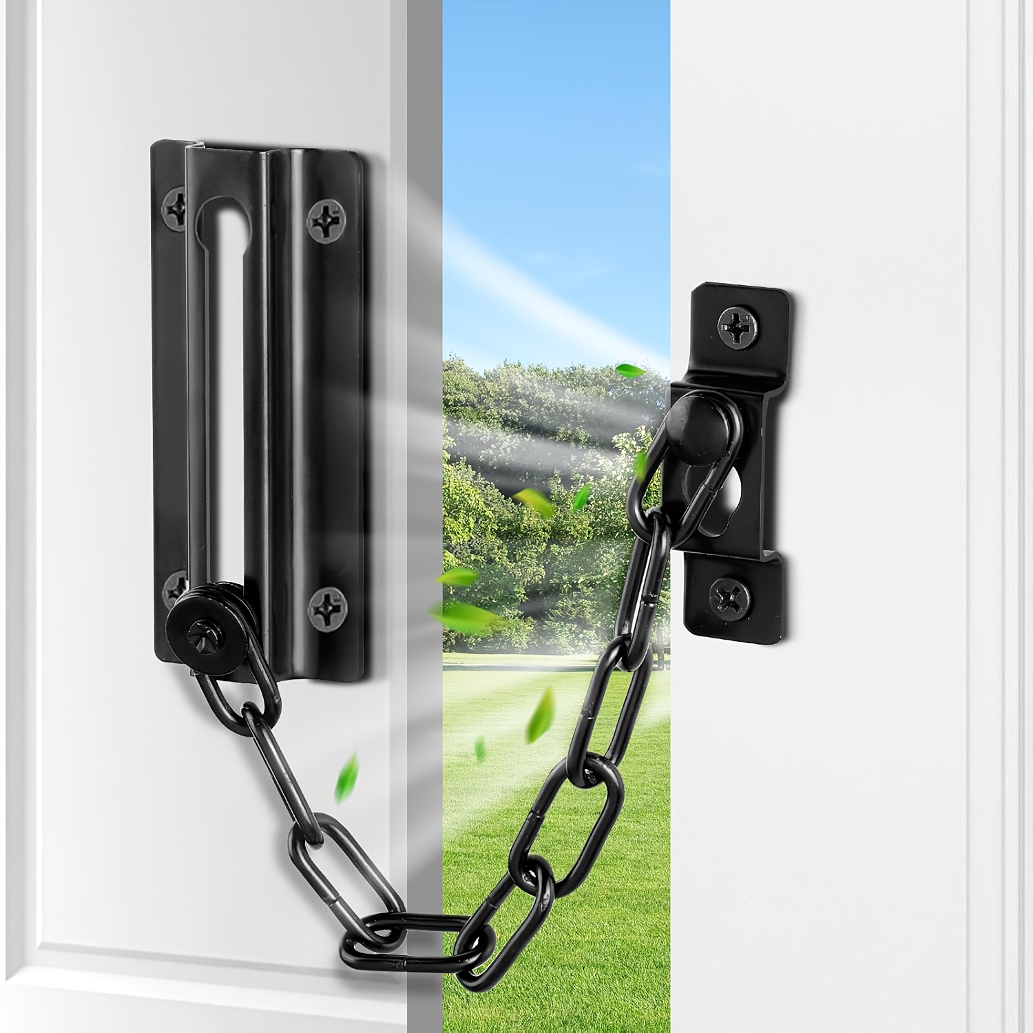 2 Pack Door Chain Lock Black,  - огляд і ціна Door Chain Guard