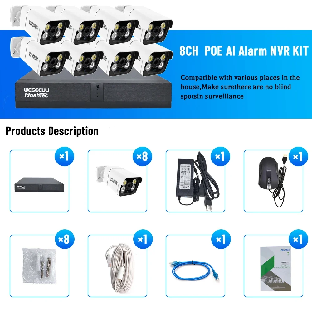 Manufacturer 5mp 4k 8mp 4 8 16 - огляд і ціна Ip Camera Outdoor 4K