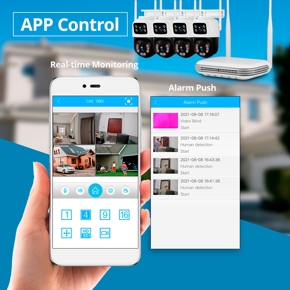 KERUI 2K 4MP Outdoor Full HD S - огляд і ціна Home Security Nvr
