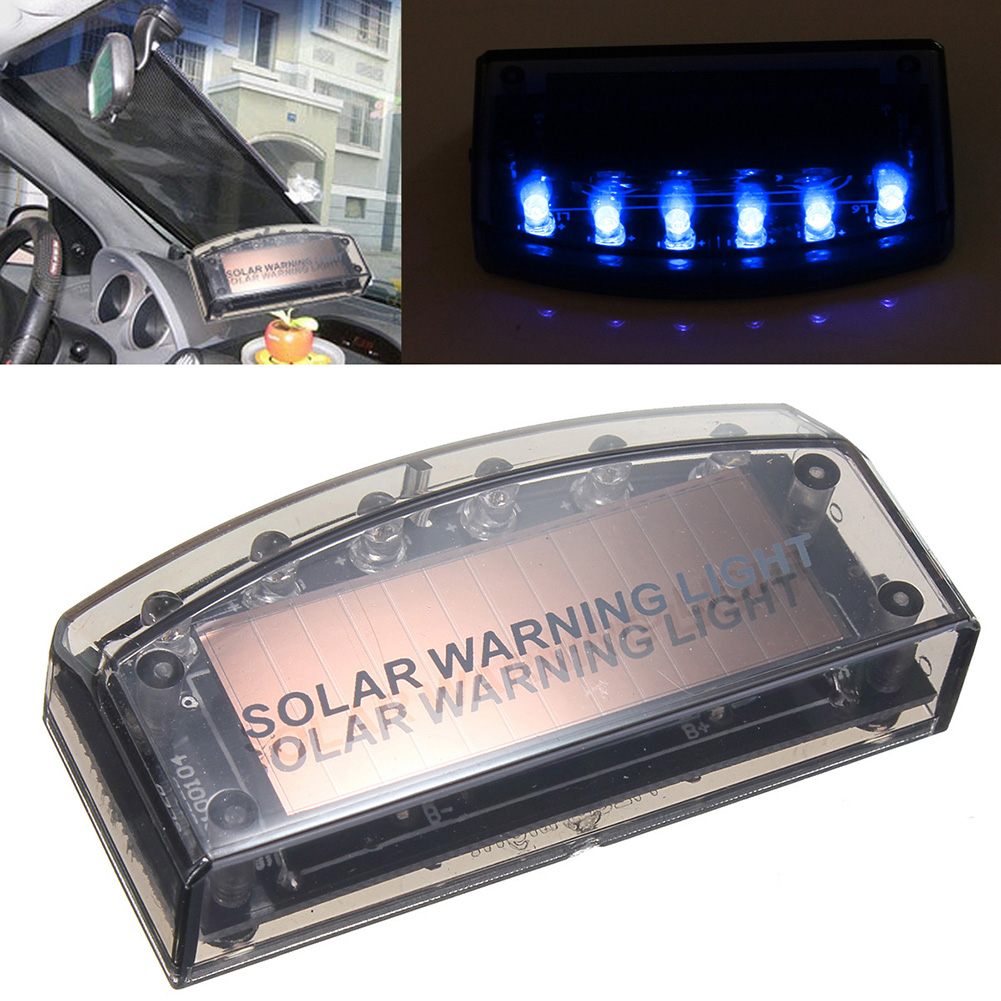6 Led Car Alarm Warning Light  - огляд і ціна Solar Security Light