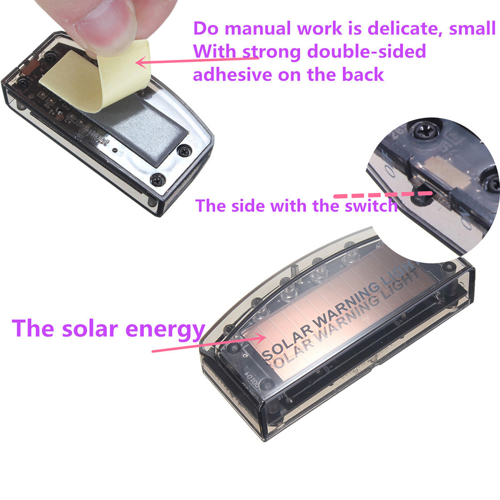 6 Led Car Alarm Warning Light  - огляд і ціна Solar Security Light